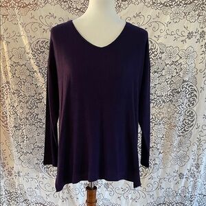 Dantelle Deep Purple Grape Long Sleeve Sweater Shirt Top